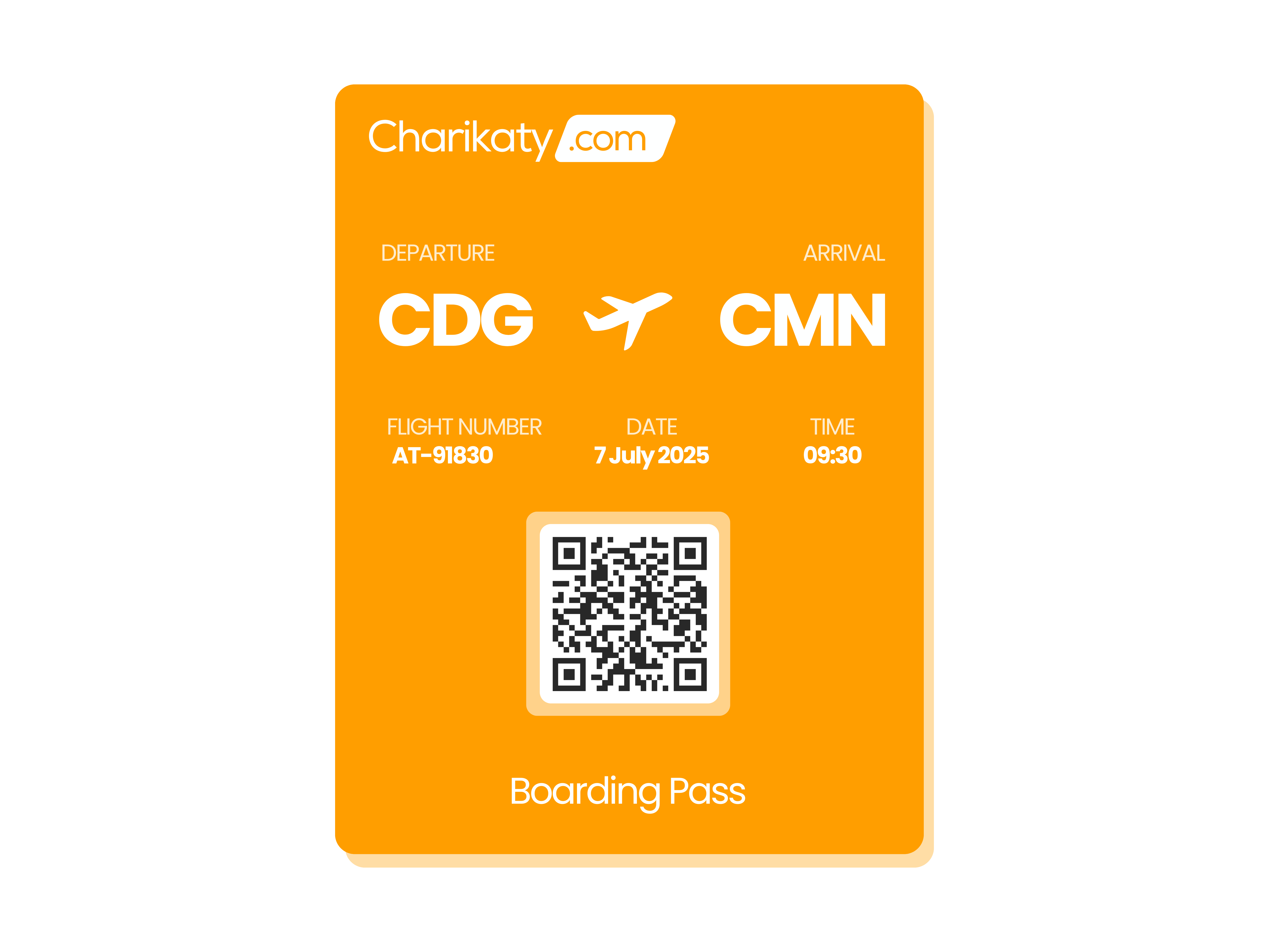 Charikaty Boarding Pass